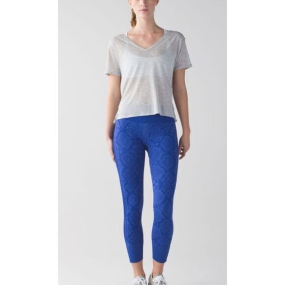 Lululemon Ebb to Street Pant  in Heather Sapphire Blue Size 4 - Picture 1 of 6